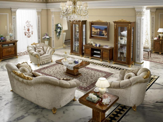 Living room fabric couch sofa set 3+1+1 seater sofa seating upholstery Italy