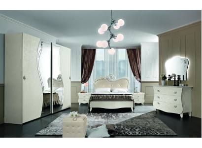 Design Bedroom Complete Set Nightstand Wardrobe Baroque Rococo 6-piece.