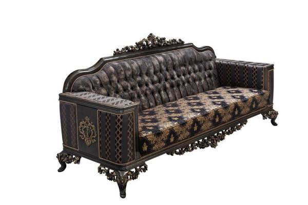 Chesterfield 3-Seater Designer Sofa Luxury Upholstered Sofas Couches Fabric Textile New