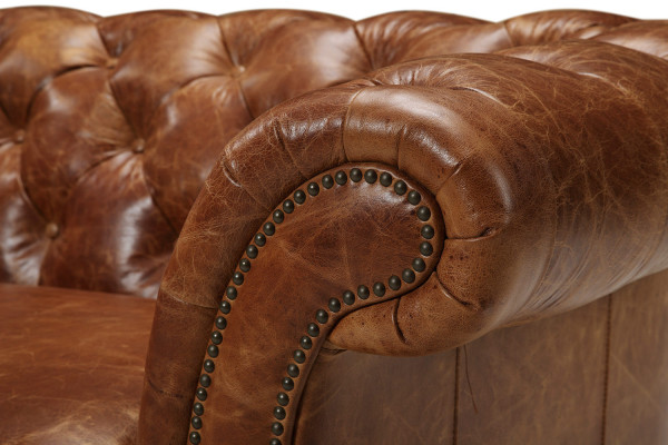 Chesterfield 100% Genuine Leather Sofa Couch Upholstery Classic Couches