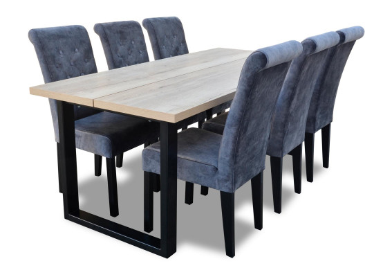 Dining table dining room set dining group classic table 7-piece set chair new 6x chairs