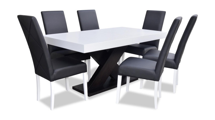 Dining room set display cabinet dining table 6x chair suite table group 7-piece set modern