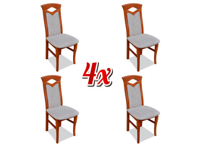 Chair Set Armchair Design Upholstery Fabric Textile Dining Living Room 4x Chairs New