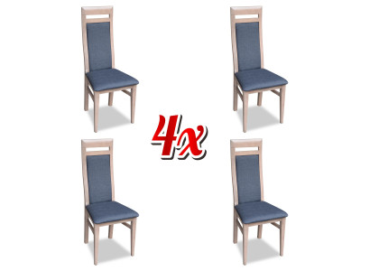 Chairs Kitchen Dining Room Fabric Wood Set of 4x Design Chair Textile Armchair Upholstered