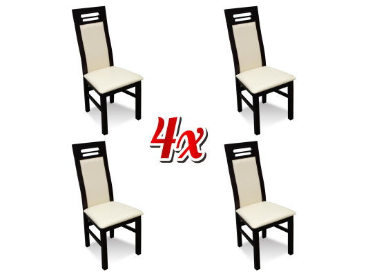 Complete Set K65 4x Designer Chair Set Dining Room Textile Upholstered Seat Chairs