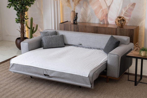 Big Sofa 242cm Couch Upholstery Furniture Sofas Fabric Couch Interior Textile