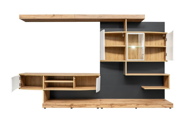 Brown wall unit furnishing luxury living room designer TV stand furniture new