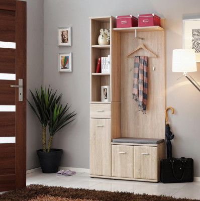 Wardrobe coat rack clothes stand wood modern furniture hallway wardrobe