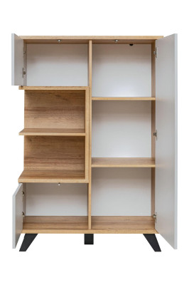 Living room bookshelf wood office cabinet shelf luxury wooden furniture design