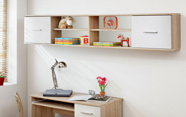 Wall shelf bedroom shelf luxury wood furnishing youth room new furniture.