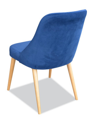 Elegant modern chair wood dining room furniture set 4x chair luxury new blue new