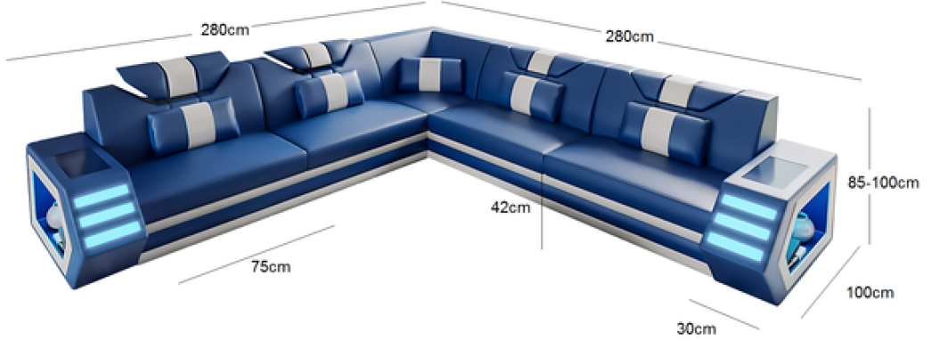 Living room leather sofa couch upholstery corner sofa big XXL sofa set