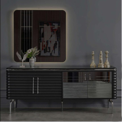 Complete dining room furniture designer sideboard luxury dining table 4x chairs