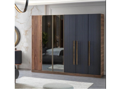 Brown wardrobe designer luxury furniture wooden closet furnishing wardrobe