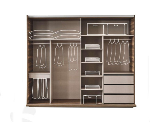 Black wardrobe modern bedroom furniture wardrobe wooden wardrobe