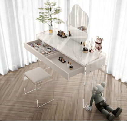 White Stylish Dressing Table Design Bedroom Drawers Wooden Furniture