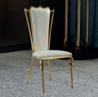 Dining room furniture designer white-gold chair upholstery furniture modern new