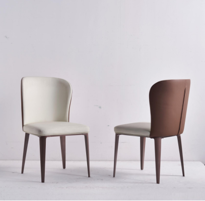 Dining chair designer single-seater without armrests wooden chair upholstered furniture
