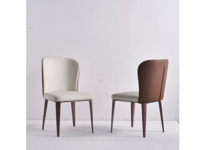 Dining chair designer single-seater without armrests wooden chair upholstered furniture