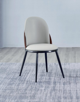 Dining room furniture designer white armless luxury wooden chair