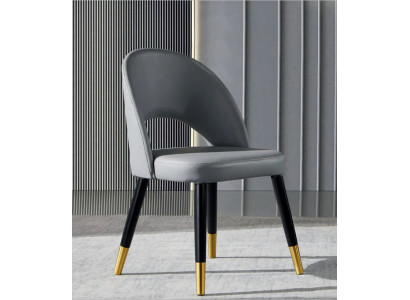 Modern gray dining room chair, single-seater, designer single-seater wooden chairs