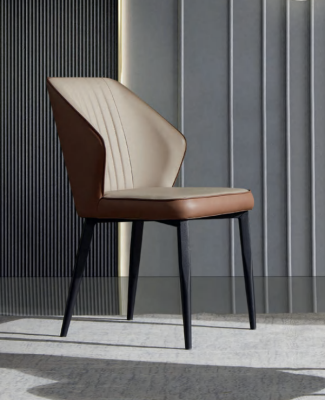 Brown armchairs, noble dining chairs, wooden chairs, luxury textile furniture