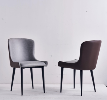 Gray armchair designer dining chairs wood kitchen single-seater