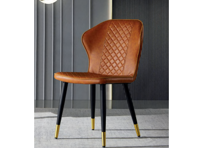 Brown dining room chair modern single seater designer armchair