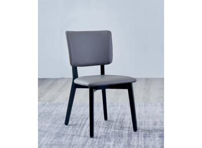 Single-seater designer gray dining chair upholstered chairs leather single-seater