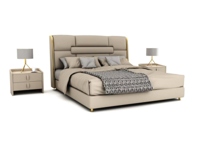 Bedroom furniture designer bed wooden frame double bed modern beds