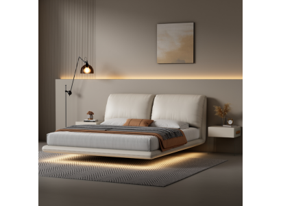 White wall bed, bedroom designer, wooden frame furniture, double beds