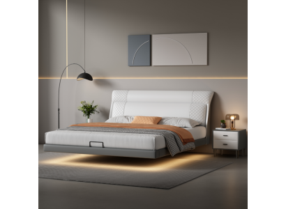 White bedroom bed designer leather beds fabric beds double beds
