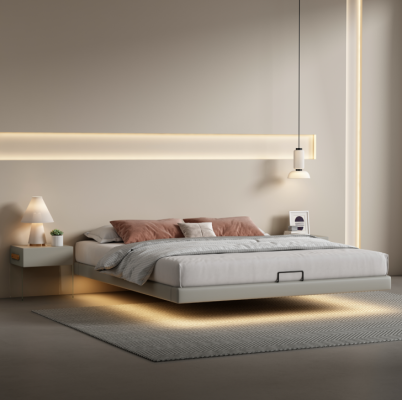 Gray bedroom wall bed designer beds luxury wood double beds