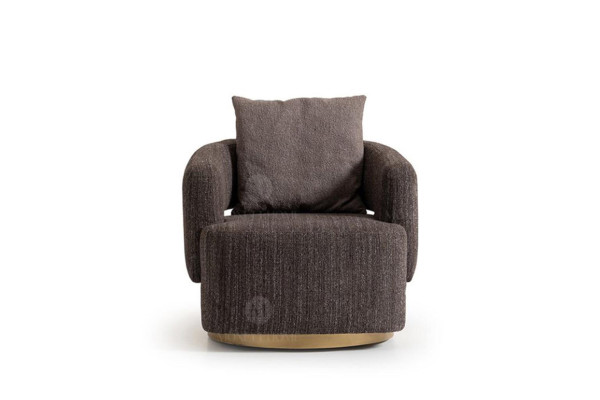 Armchair Single Seater Grey Wood Living Room TV Chair Recliner Chair