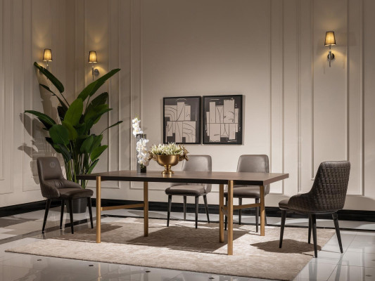 Dining group dining nook dining room 7-piece dining table chairs brown dining room furniture