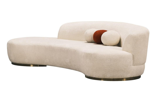 Upholstered sofa three-seater couch sofa 3-seater fabric sofa modern white