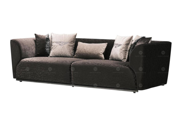 Three-seater sofa 3-seater upholstered sofa fabric sofa modern sofas black