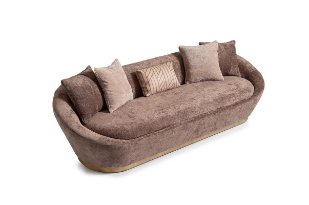 Three-seater sofa 3-seater fabric sofa beige luxury upholstered sofa couch fabric