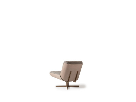 Swivel chair armchair fabric single-seater gray living room club chair