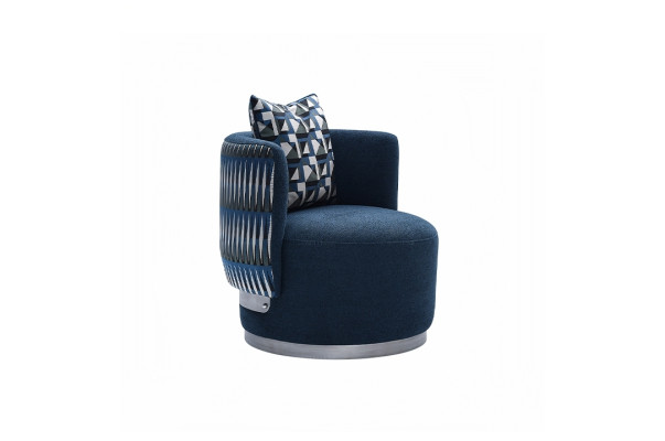 Recliner Chair Modern Blue Upholstery Fabric Seat Design Modern