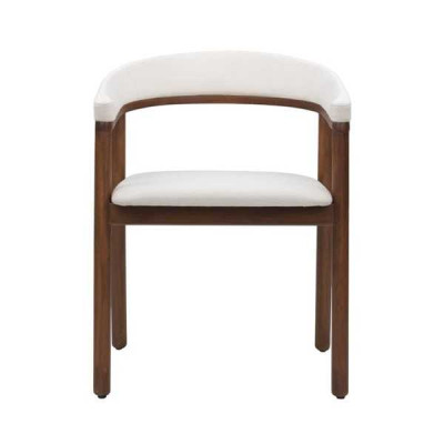 Dining chair white wooden chair modern armchair single-seater chairs