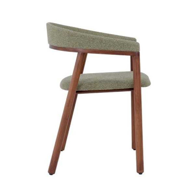 Gray dining chair design wooden chair single-seater upholstered 1-seater chair