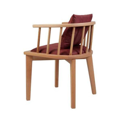Brown Dining Room Chair Design Wooden Chair Single Seater Upholstery 1-Seater