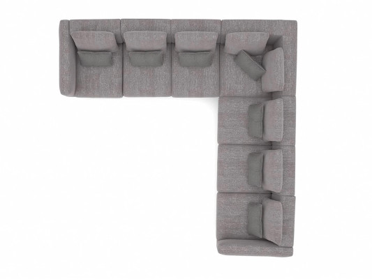 Living room grey corner sofa L-shape designer couch fabric furniture upholstered sofa new