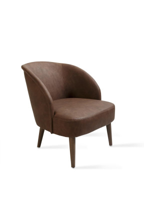 Modern brown armchair upholstered furniture living room design furnishing new