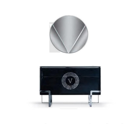 Black luxury dresser sideboard stainless steel feet bedroom furniture new