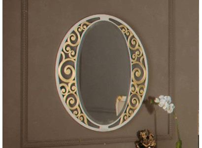Classic oval wall mirror gold Italian furniture classic mirror new
