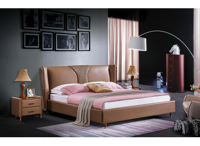 Bed Textile 2x Nightstand 3-piece Bedroom Set Furniture Modern Luxury Beds