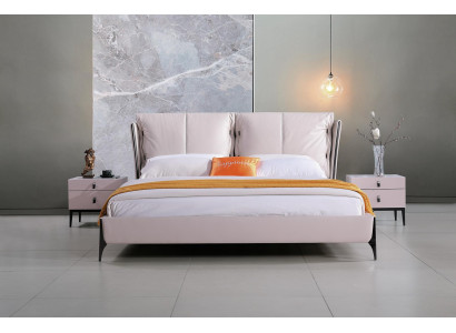 Bed Leather 2x Nightstand 3-Piece Bedroom Set Furniture Modern Luxury Beds
