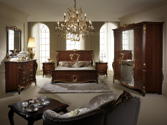 arredoclassic™ Bedroom Set Sinfonia Baroque Rococo Bed Nightstand